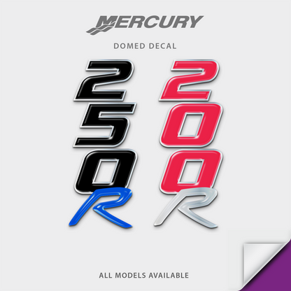Mercury Racing HP Number R Rear Domed Motor Decal