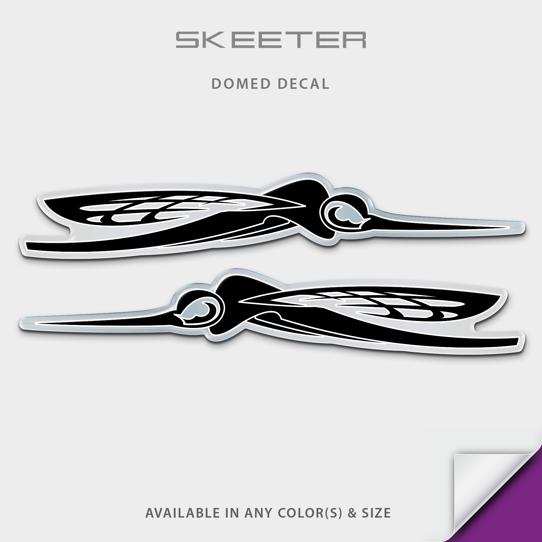 Skeeter Mosquito Bug Domed Boat Decal