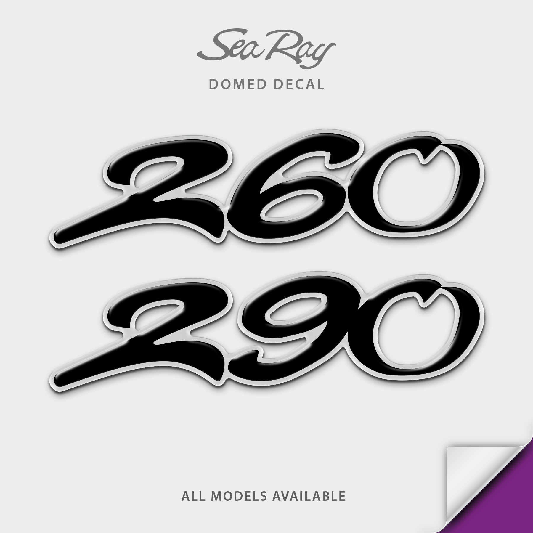 2003-2005 Sea Ray Model Number Domed Boat Decal