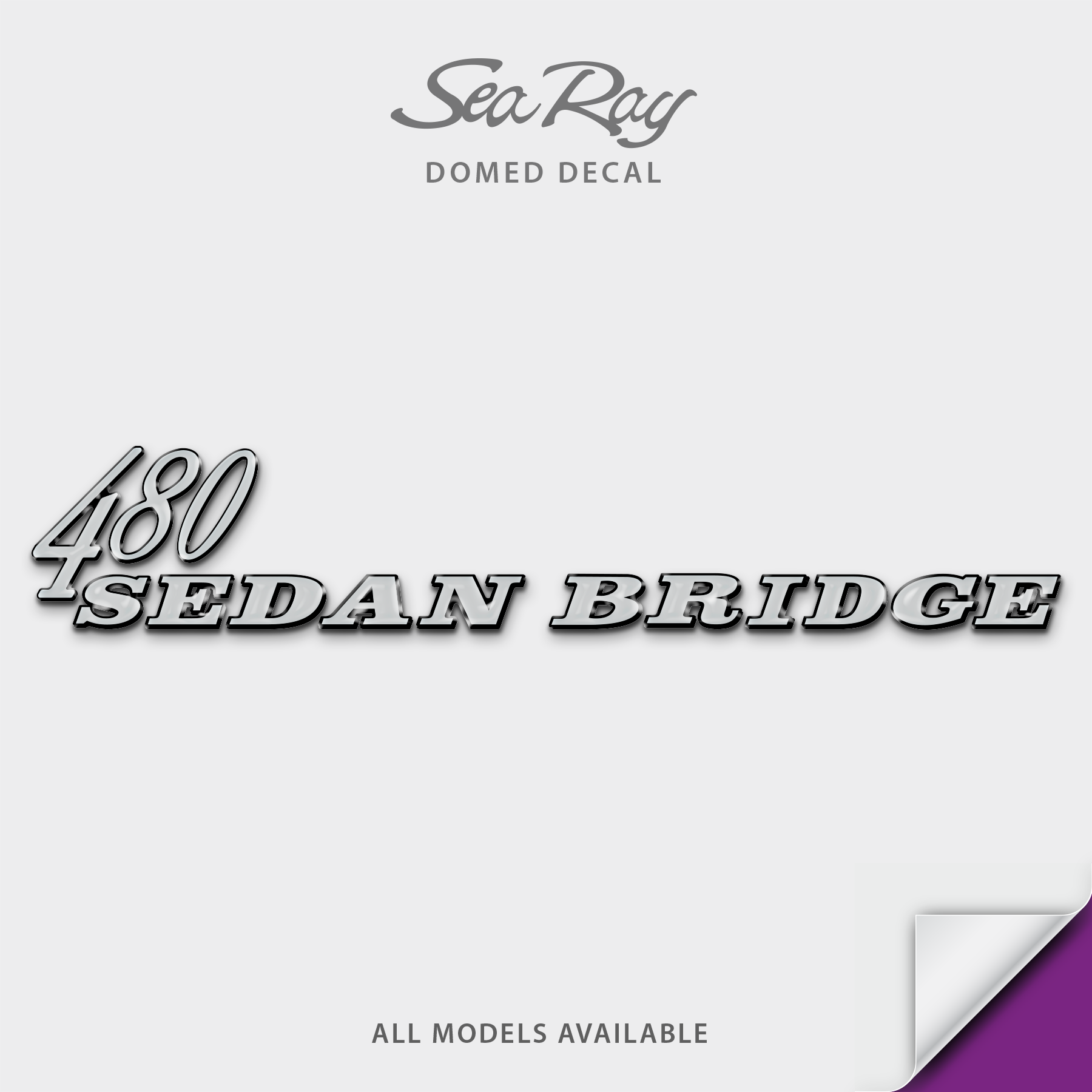 2005 Sea Ray Sedan Bridge with Model Number Domed Boat Decal