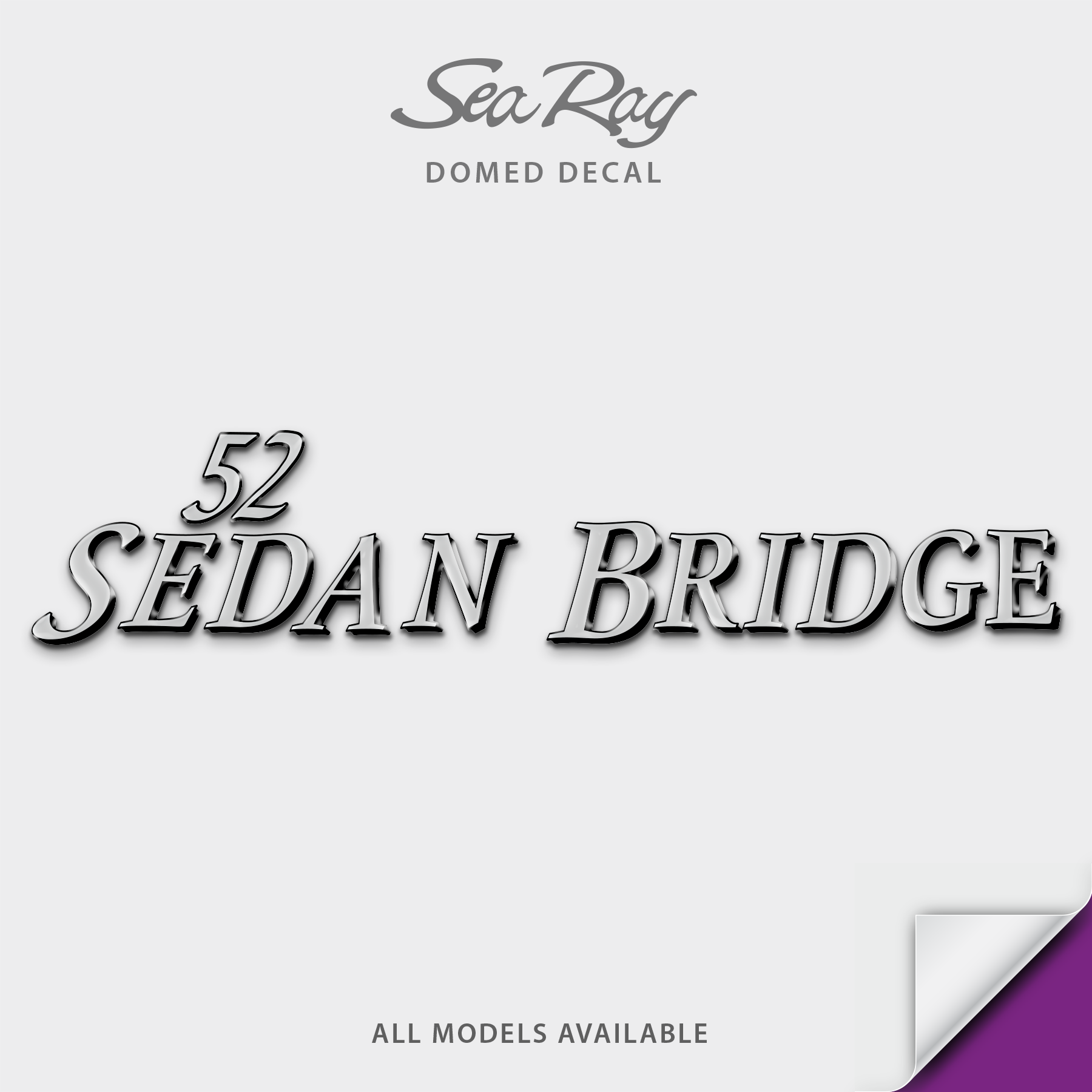 2006-2007 Sea Ray Sedan Bridge with Model Number Domed Boat Decal
