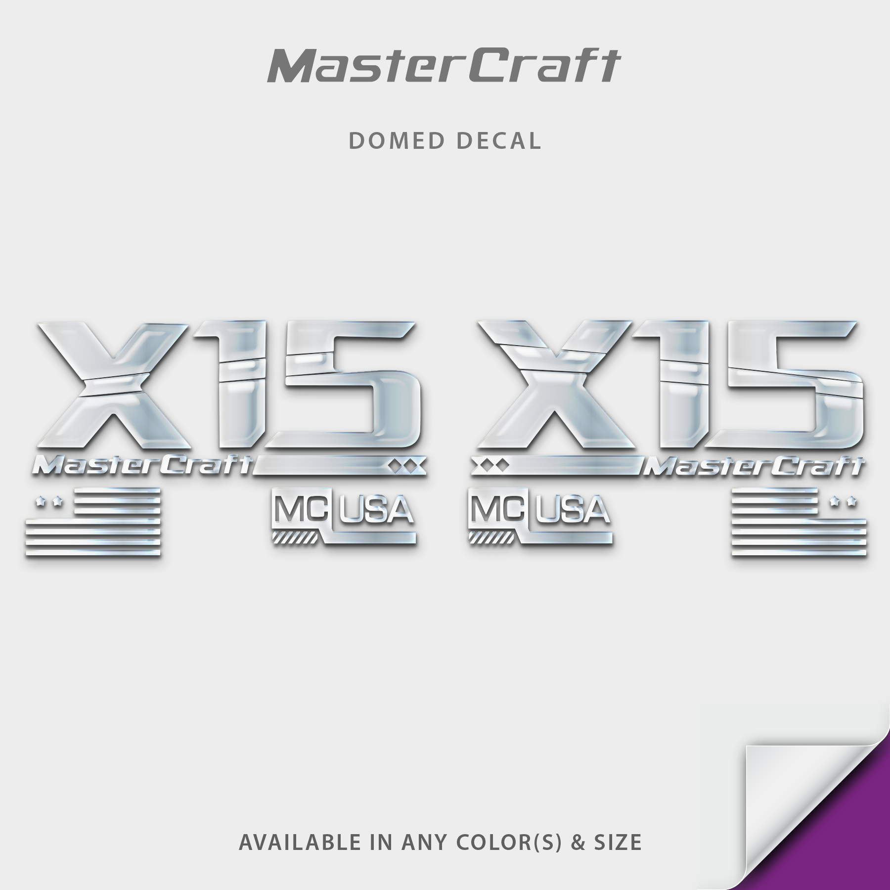 2006-2007 MasterCraft X15 Domed Boat Decals – Domed Numbers