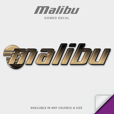 1996-1999 Malibu with Sun Domed Boat Decal, Factory Decal Matched Colors