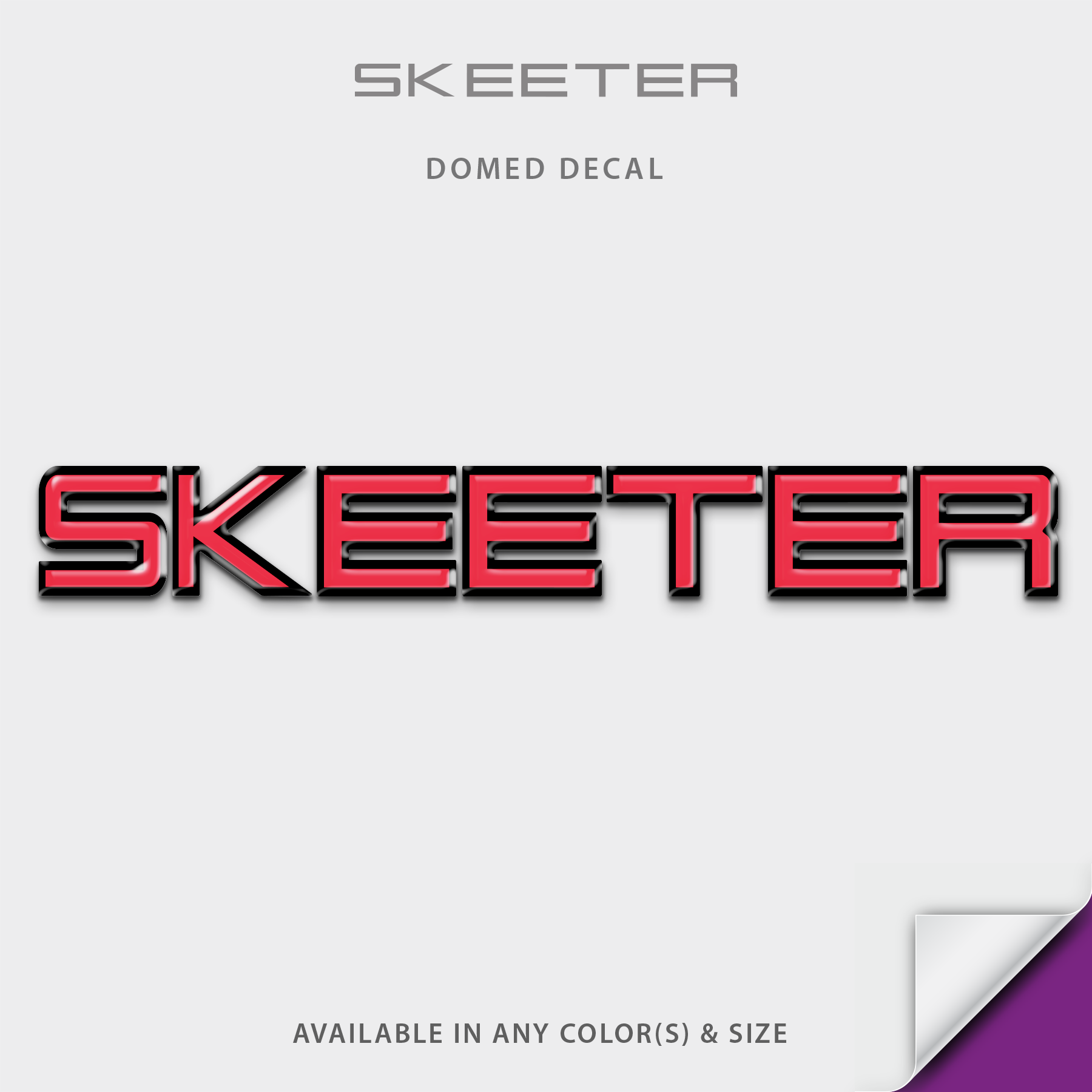 Skeeter Domed Accessory Decal