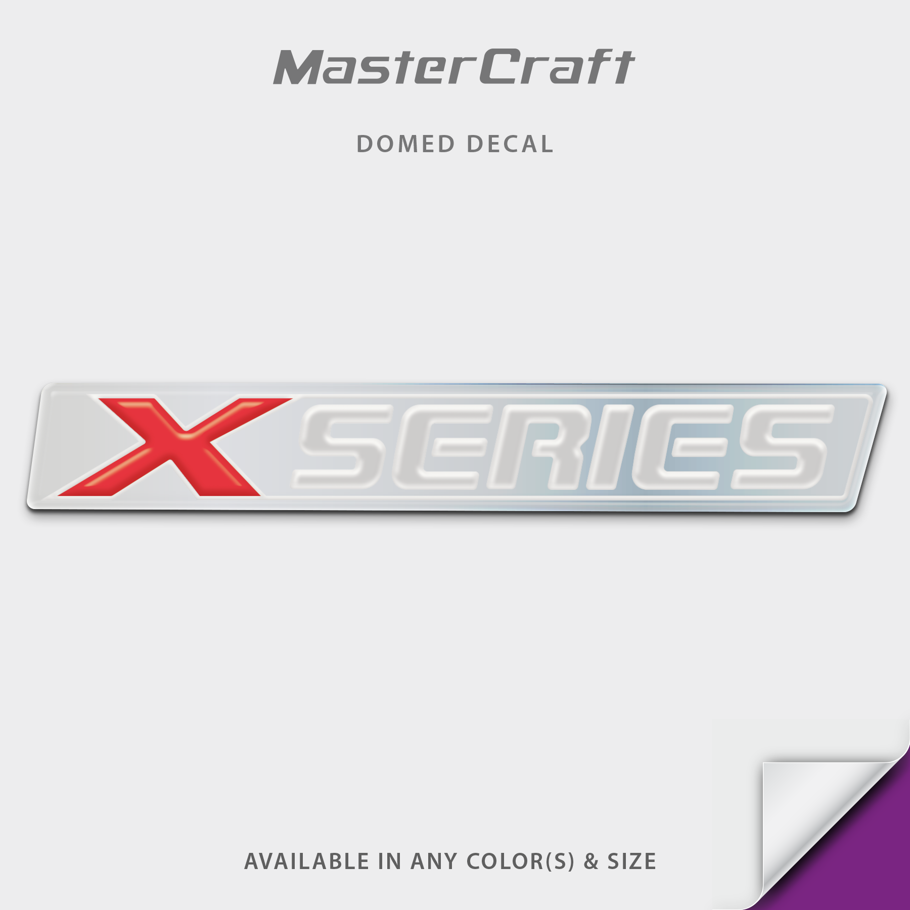 MasterCraft XSeries Model Designator Domed Boat Decal