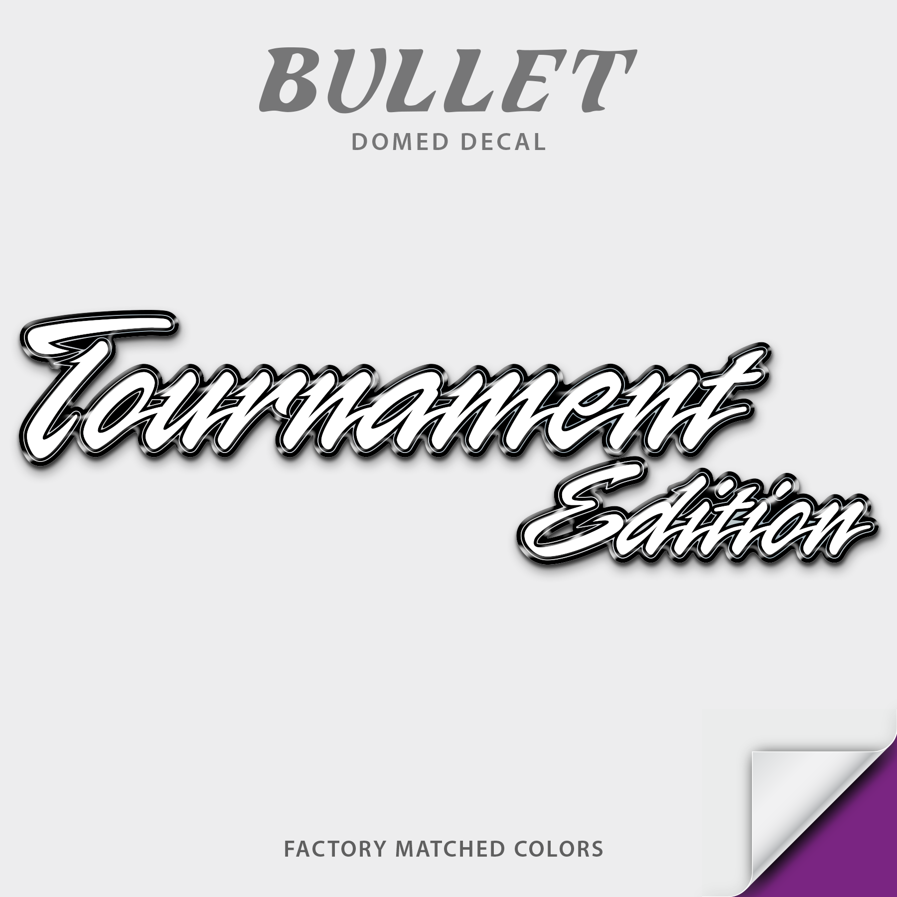 Bullet Boats Tournament Edition Domed Boat Decal