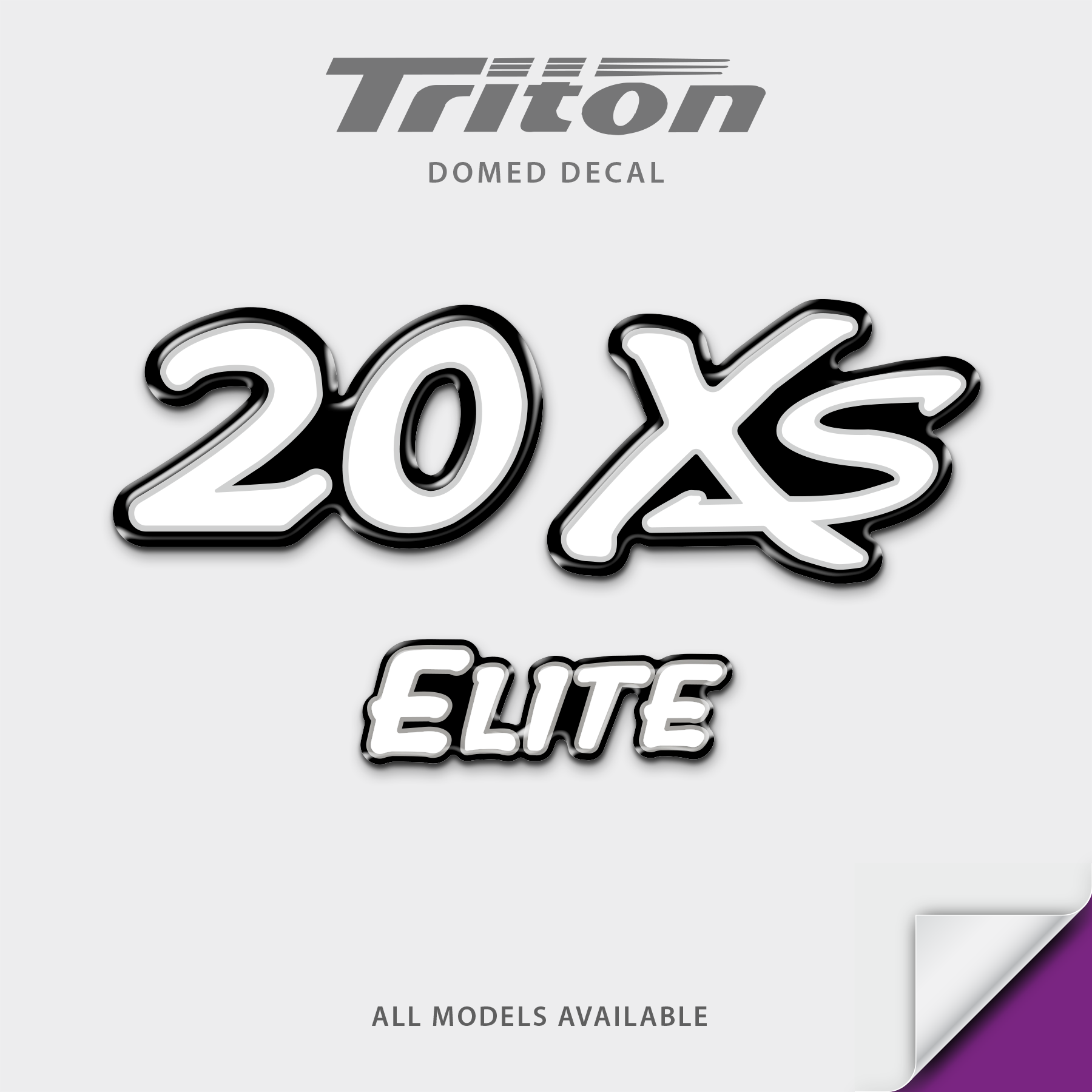 Triton Boats Elite Model Domed Boat Decal