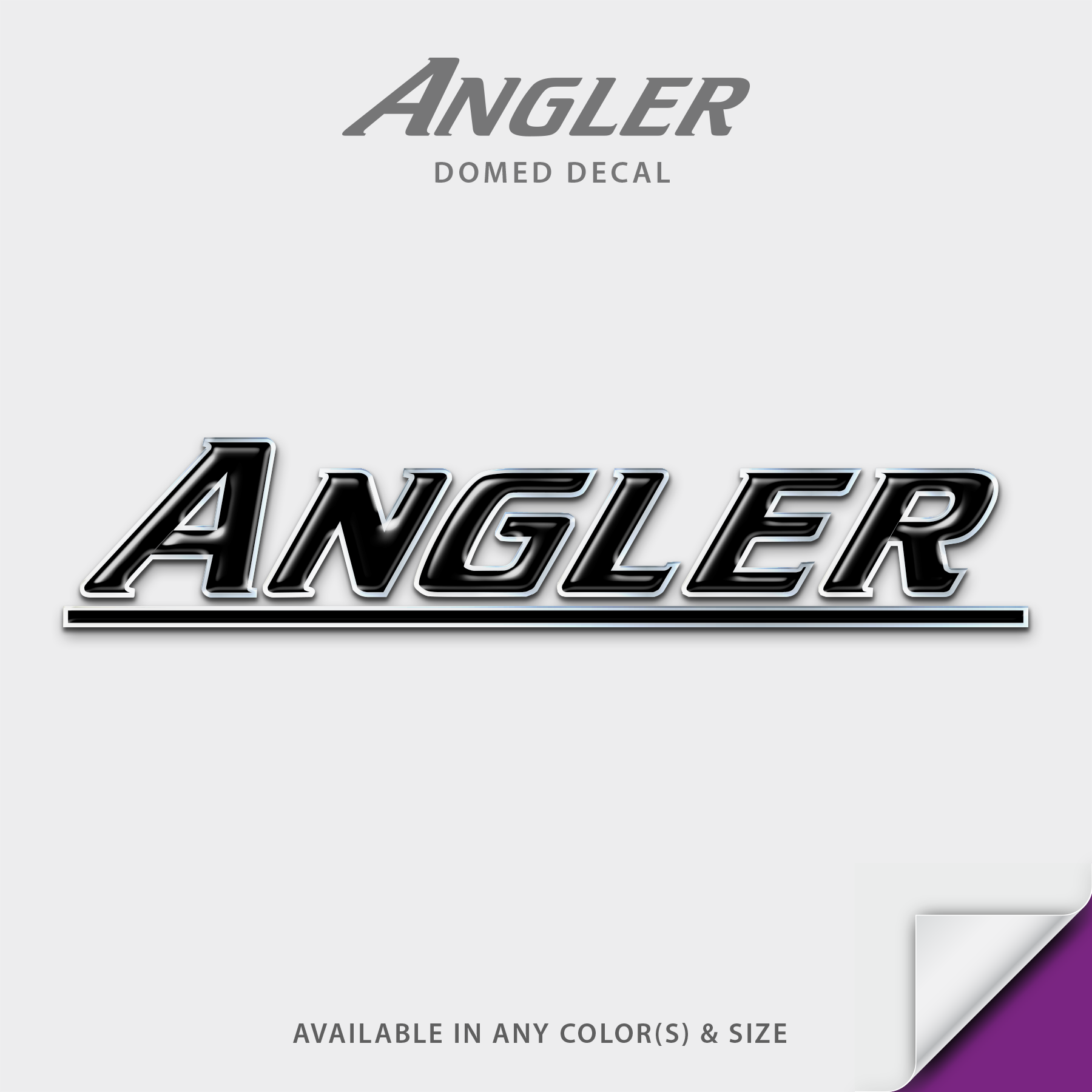 Angler Domed Boat Decal