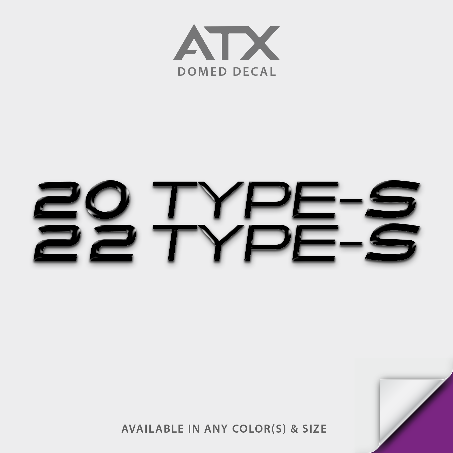 ATX Type-S Model Domed Boat Decal