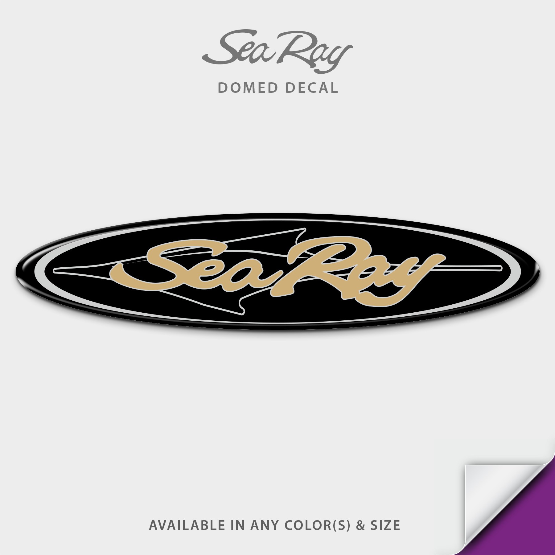 Sea Ray Oval Domed Decal