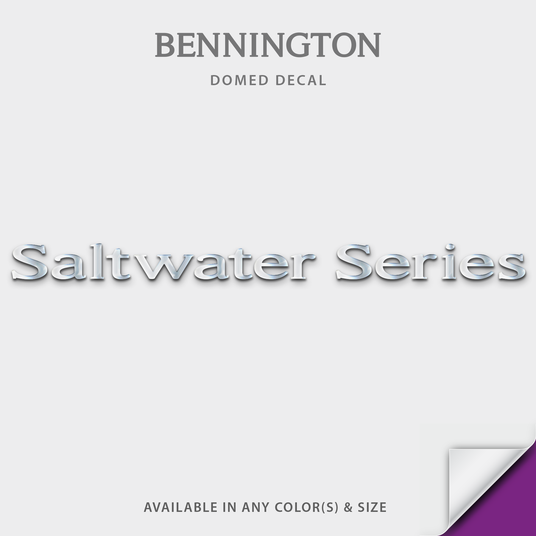 Bennington Saltwater Series Domed Boat Decal