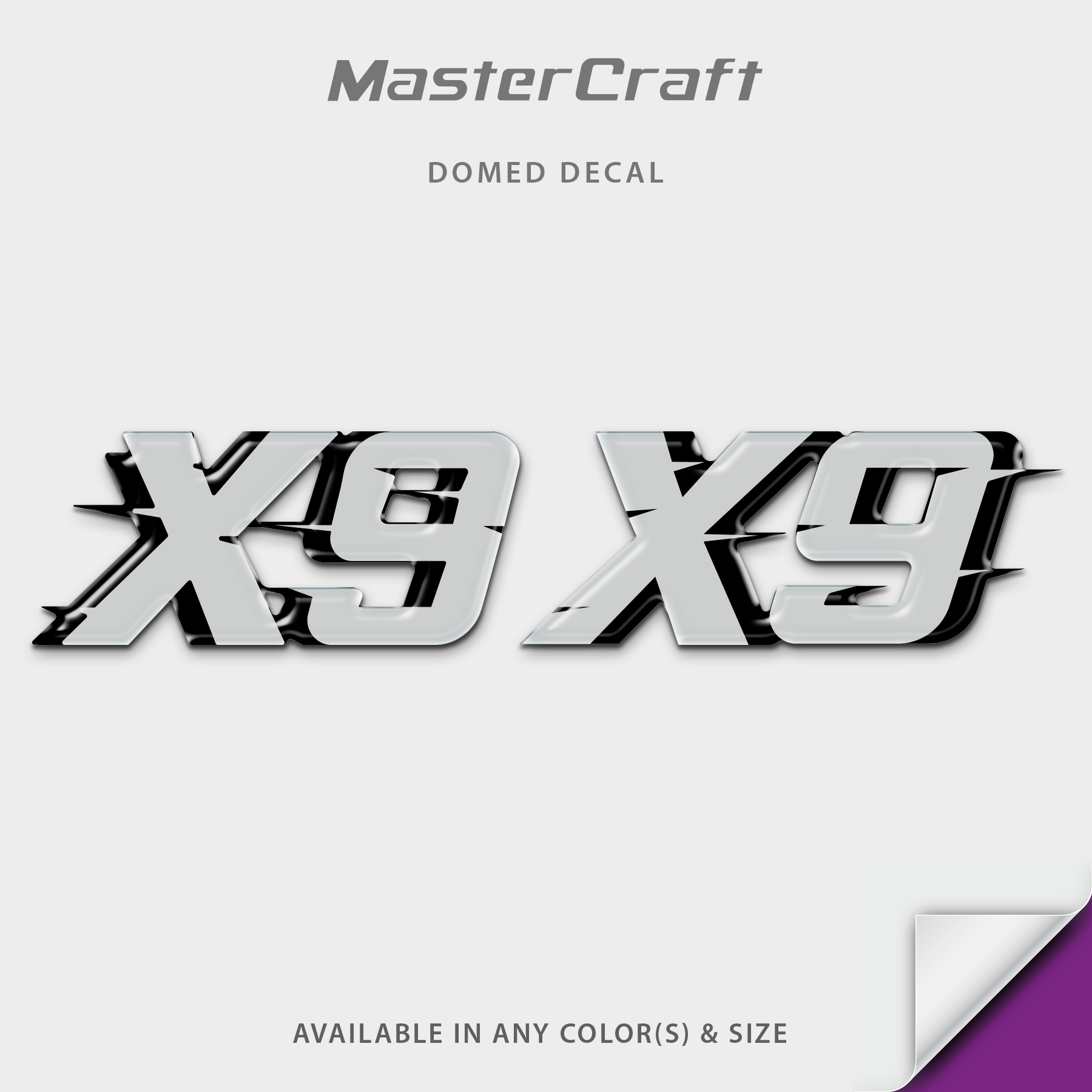 2006-2007 MasterCraft X9 Domed Boat Decal Set