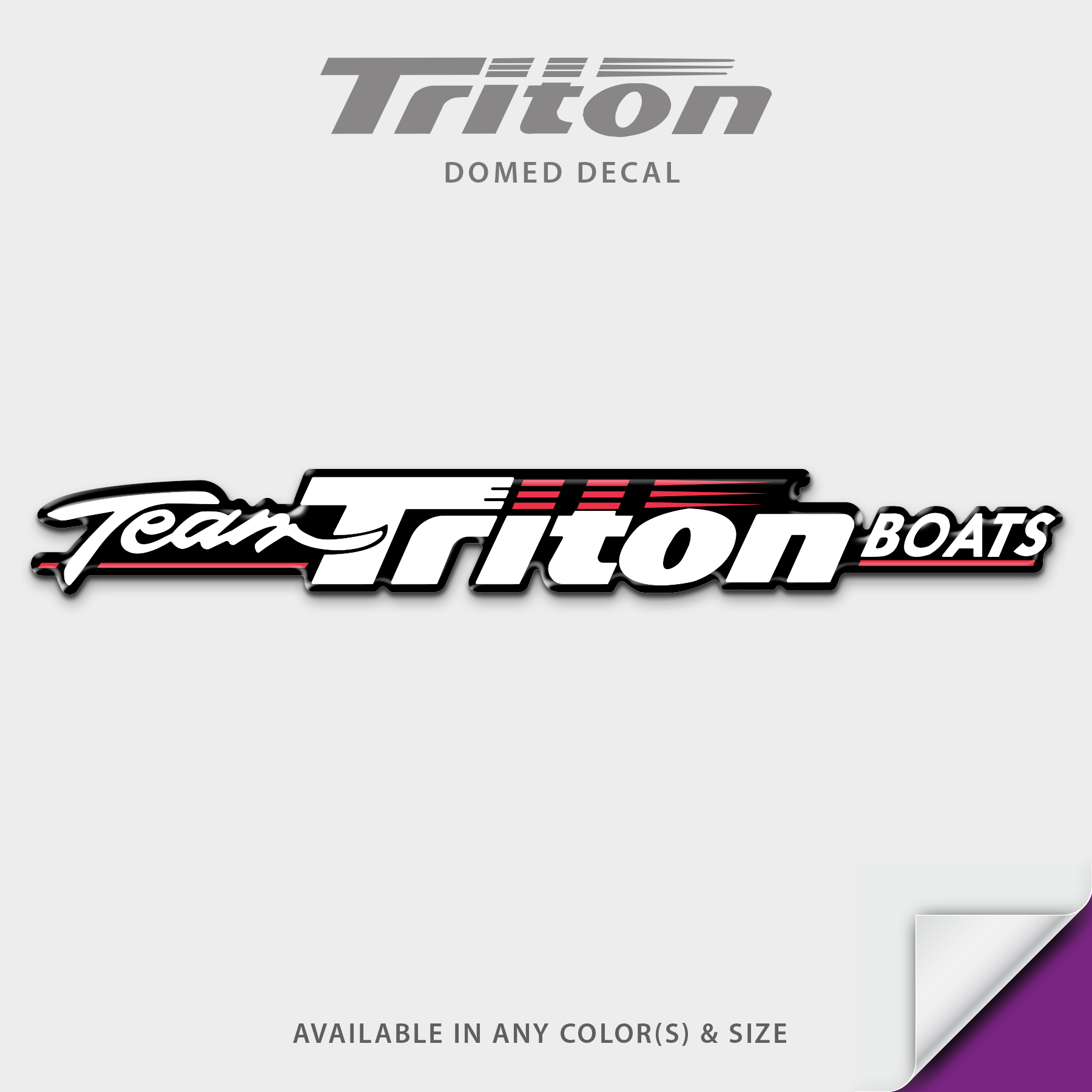 Triton Boats Team Triton Domed Boat Decal
