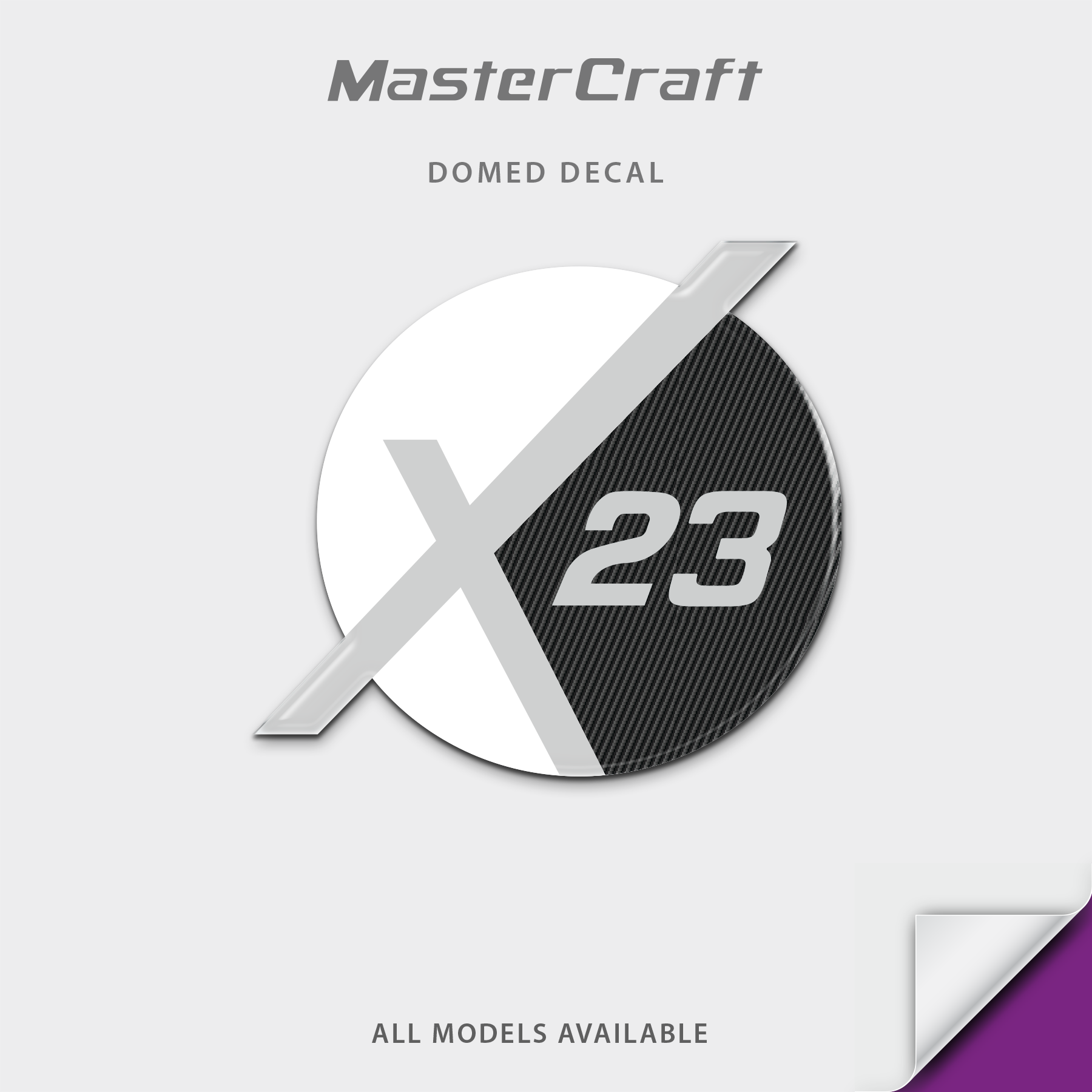 2019 MasterCraft XSeries Model Designator Domed Boat Decal