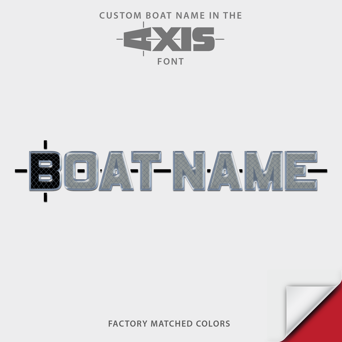 2025 Axis Domed Boat Name, Factory Decal Matched Colors