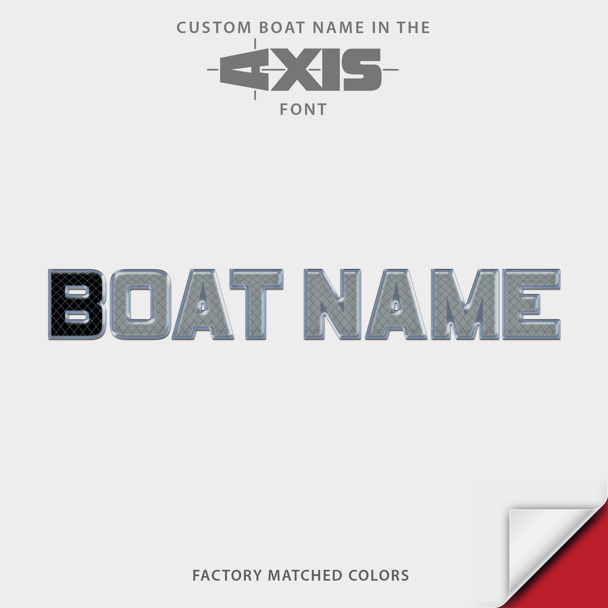 2025 Axis Domed Boat Name, Factory Decal Matched Colors