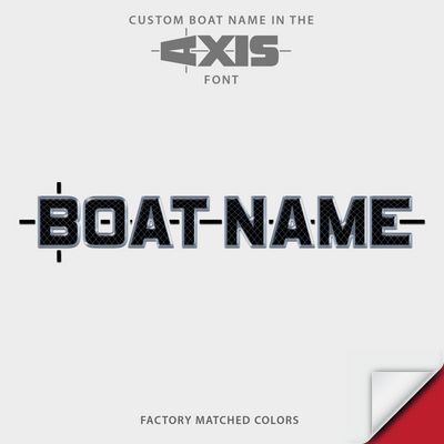 2025 Axis Domed Boat Name, Factory Decal Matched Colors
