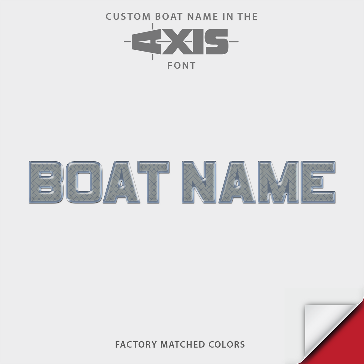 2025 Axis Domed Boat Name, Factory Decal Matched Colors