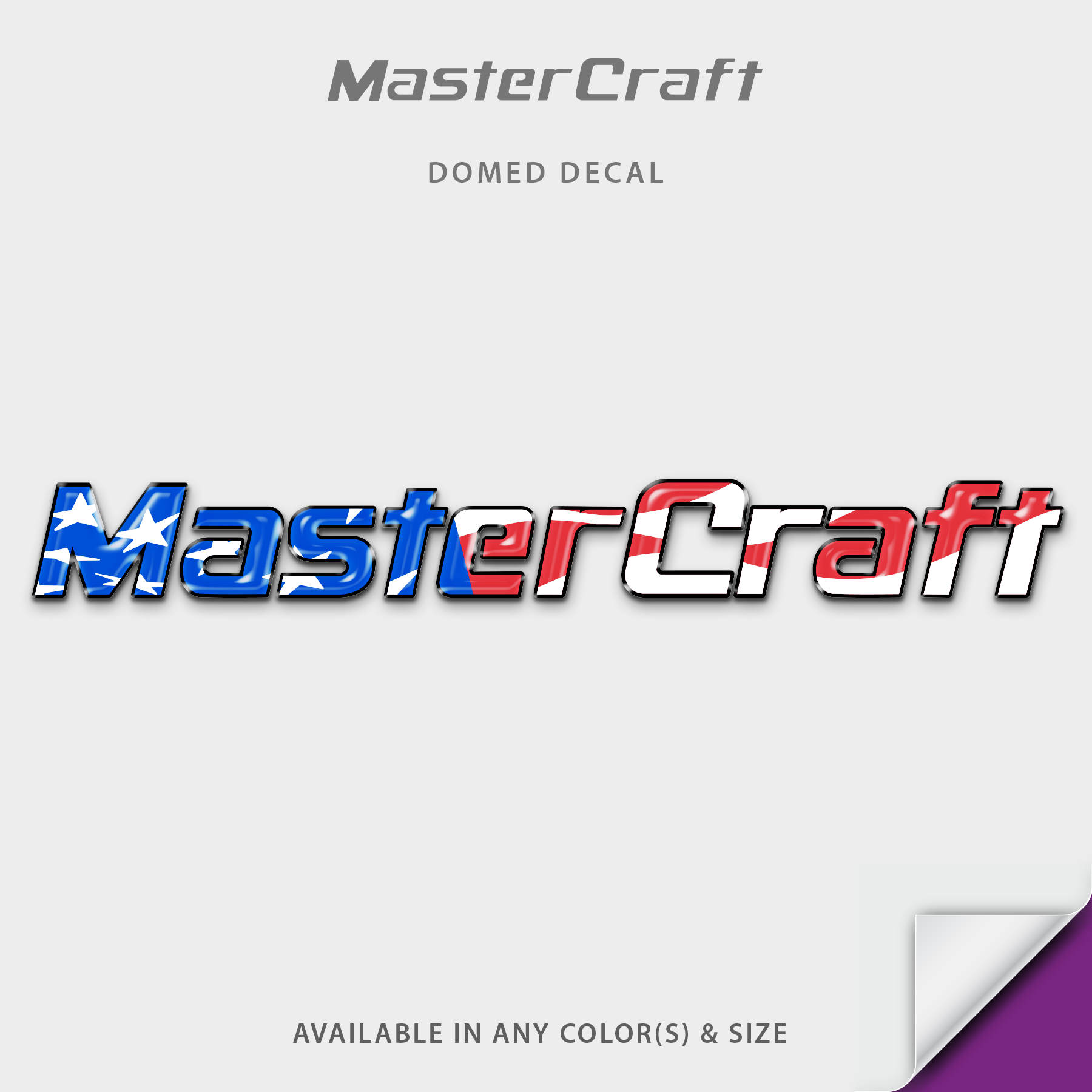 MasterCraft "American Flag" Domed Accessory Decal v2