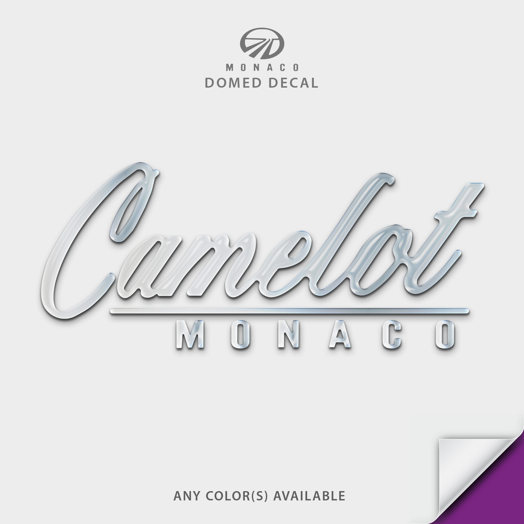 Monaco Camelot RV Domed Decal