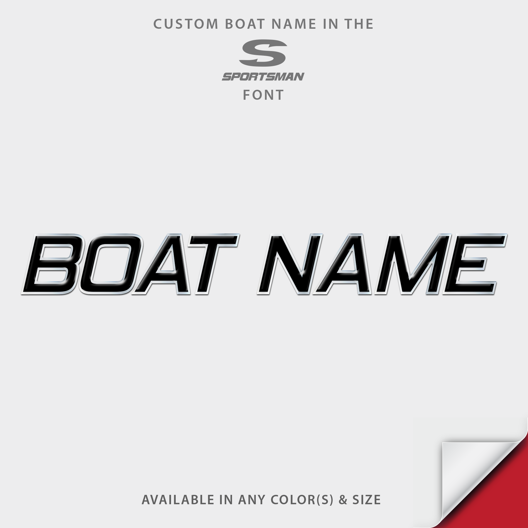 Sportsman Domed Boat Name