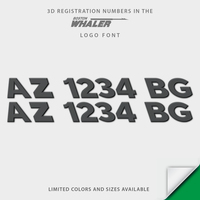 Boston Whaler Boat Raised Registration by Domed Numbers