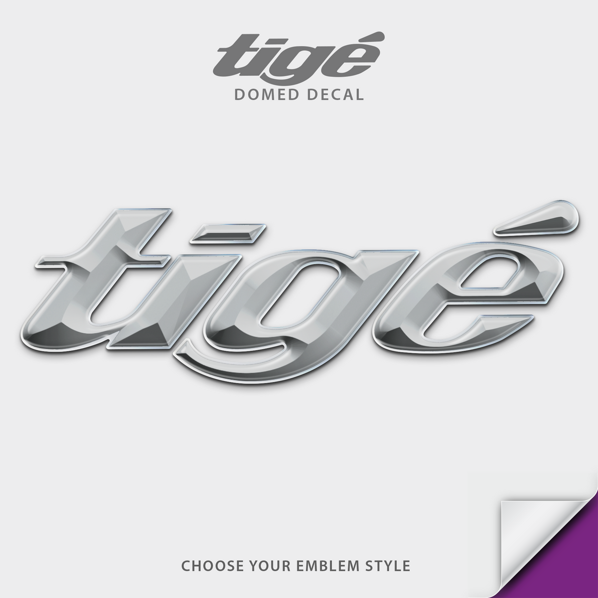 2016-2026 Tige Domed Boat Decal, Emblem Matched Colors