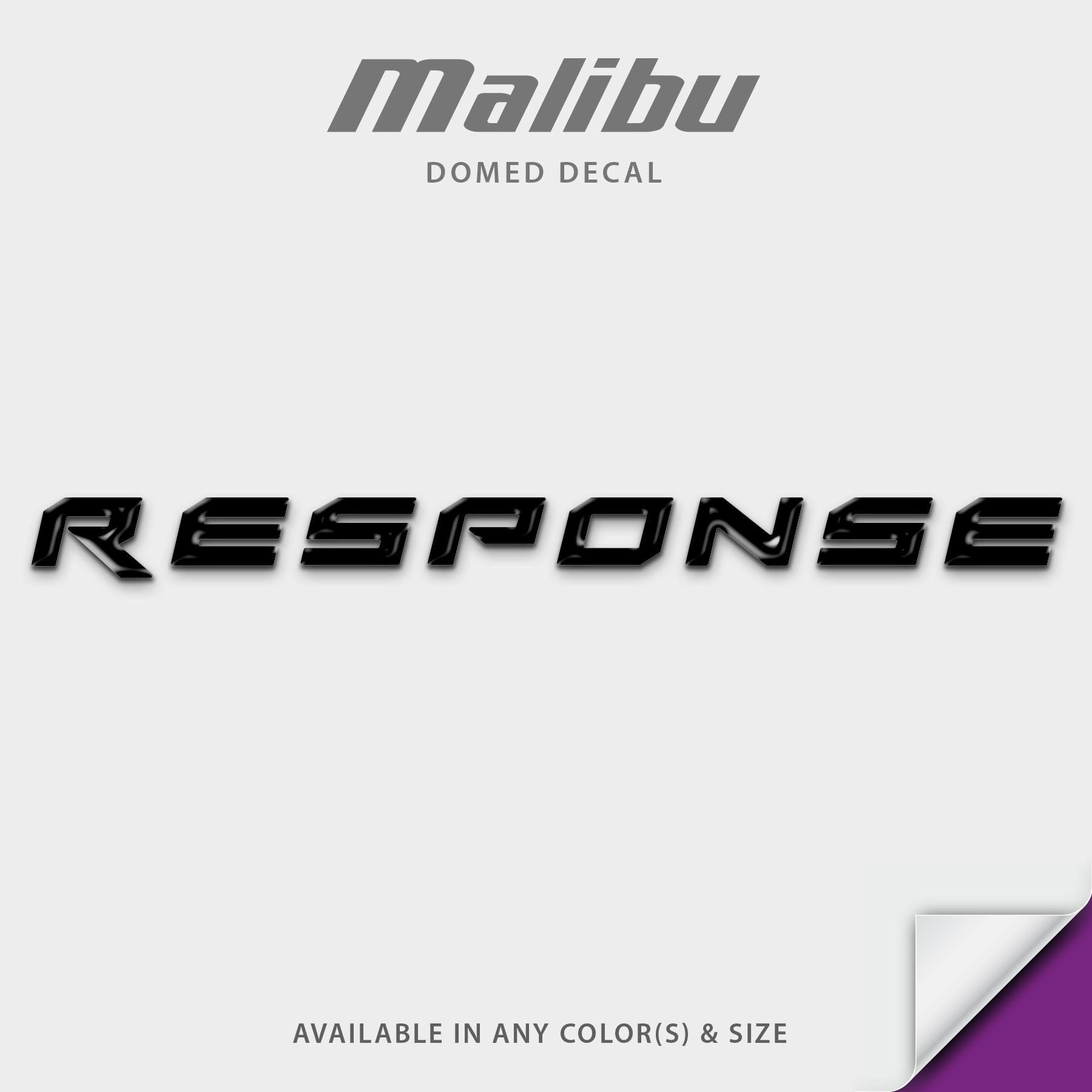 2020-2025 Malibu Response Domed Boat Decal