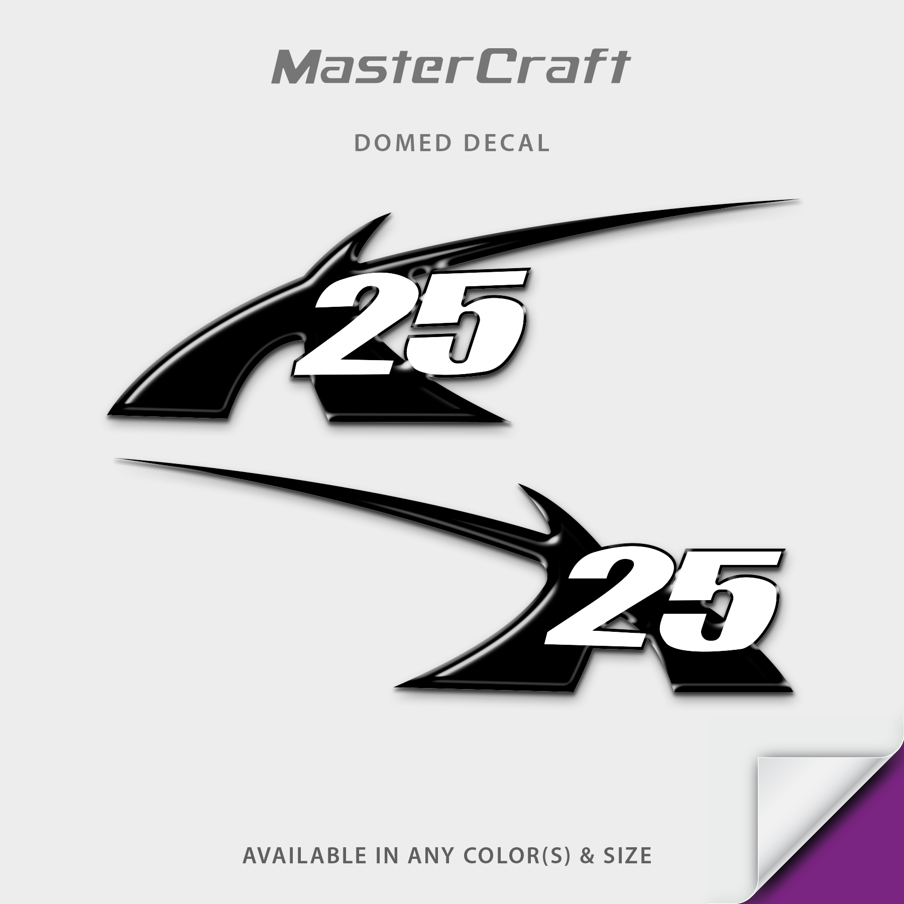 2011-2013 MasterCraft X25 Domed Boat Decal Set