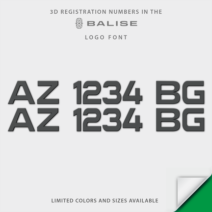 Balise Boat 3D Raised Registration by Domed Numbers