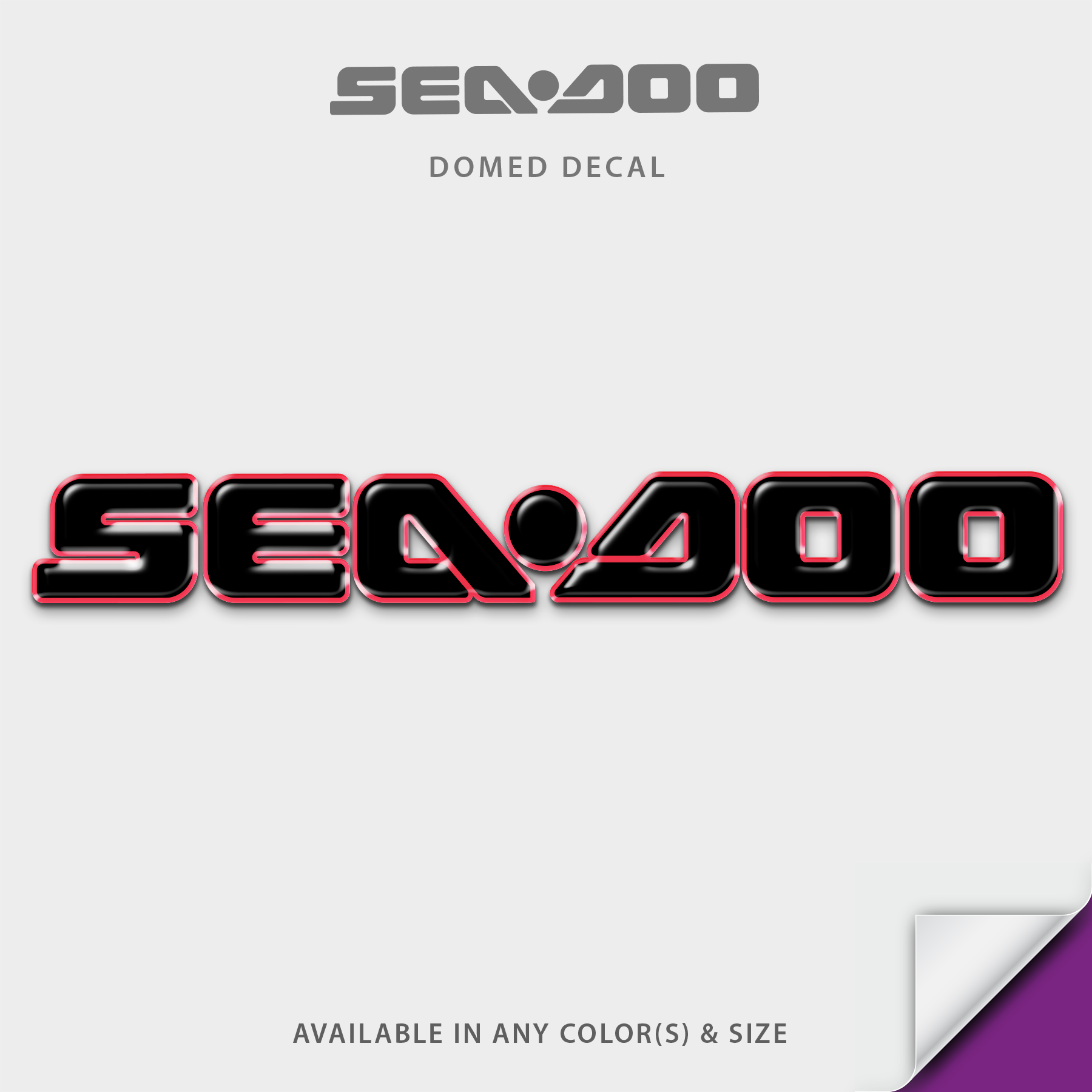 Sea Doo Speedster Domed Boat Decal