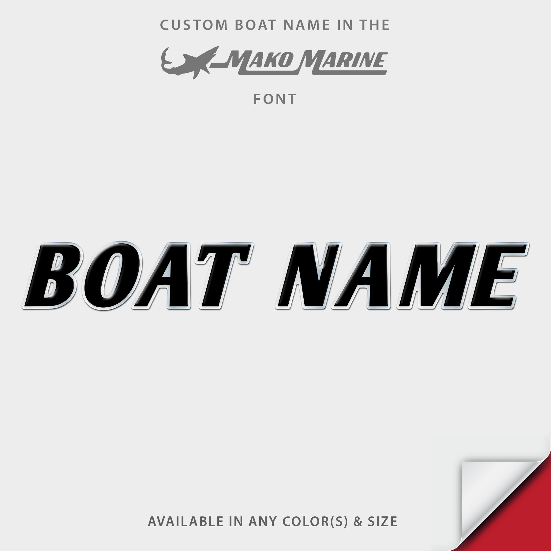 Mako Boats Domed Boat Name