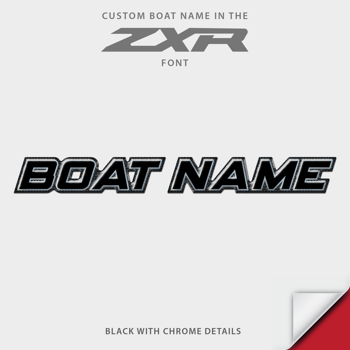 Skeeter ZXR Domed Boat Name, Factory Matched Pattern