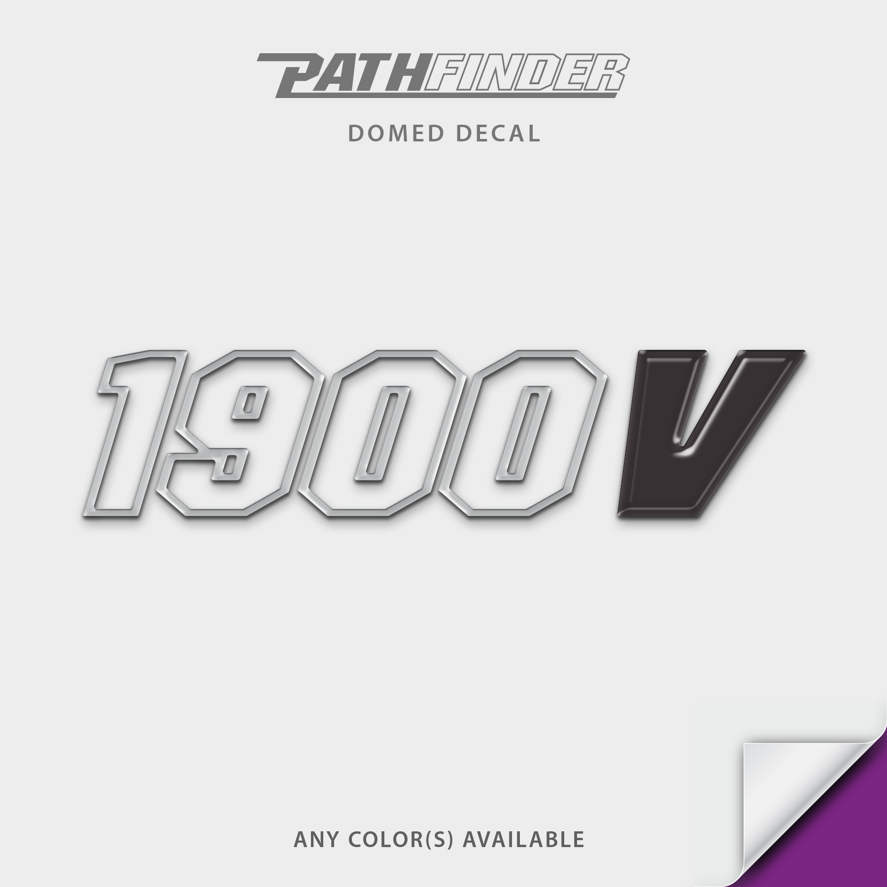 Pathfinder Domed Model Number Decal
