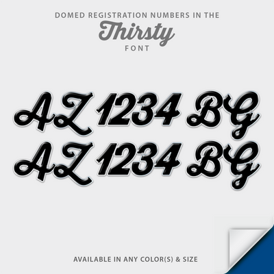 Thirsty Script Domed Registration