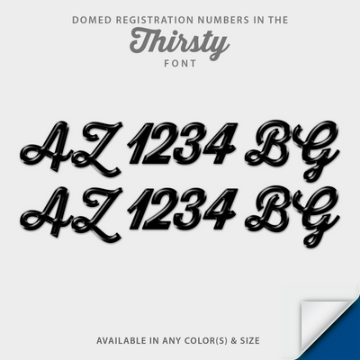 Thirsty Script Domed Registration