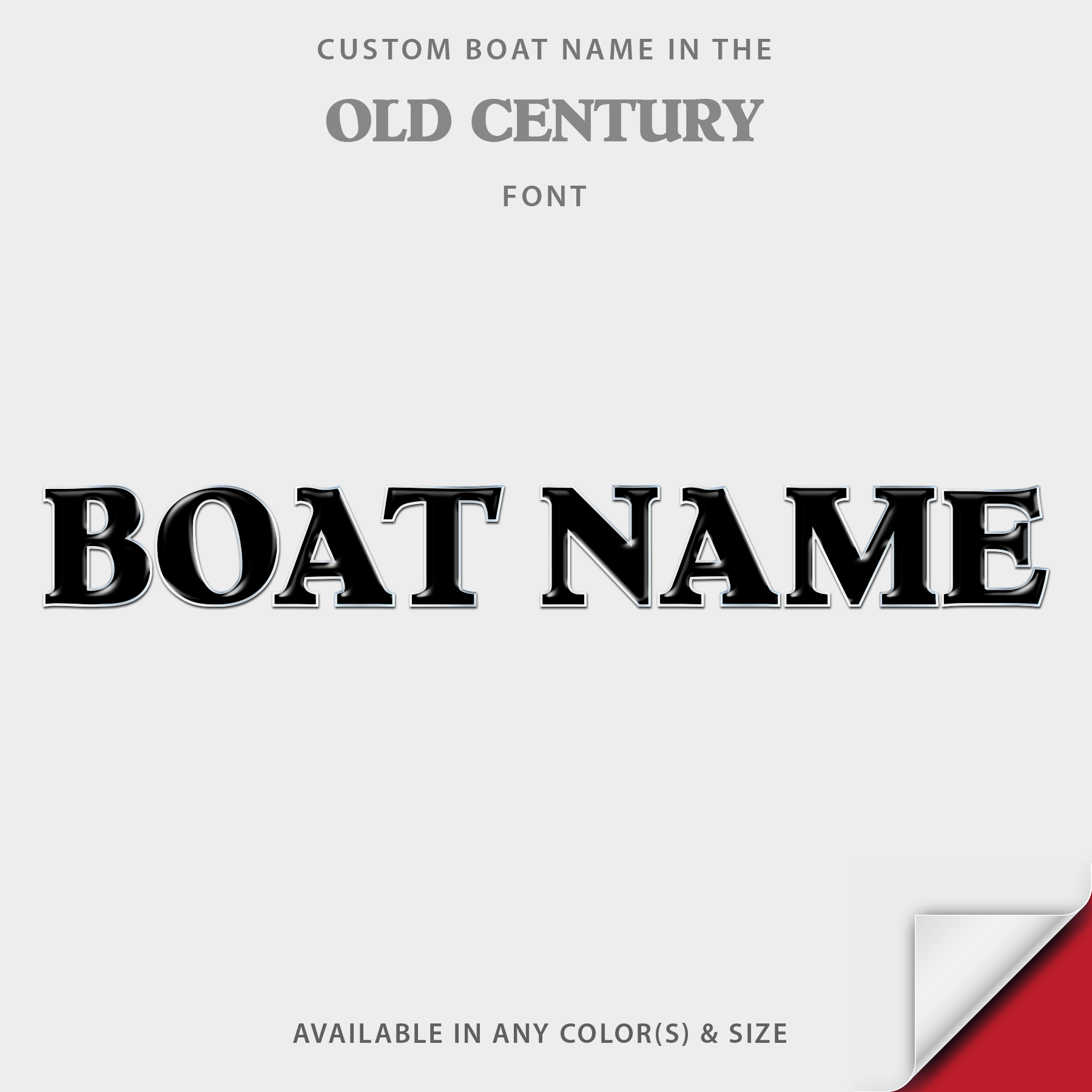 Old Century Domed Boat Name
