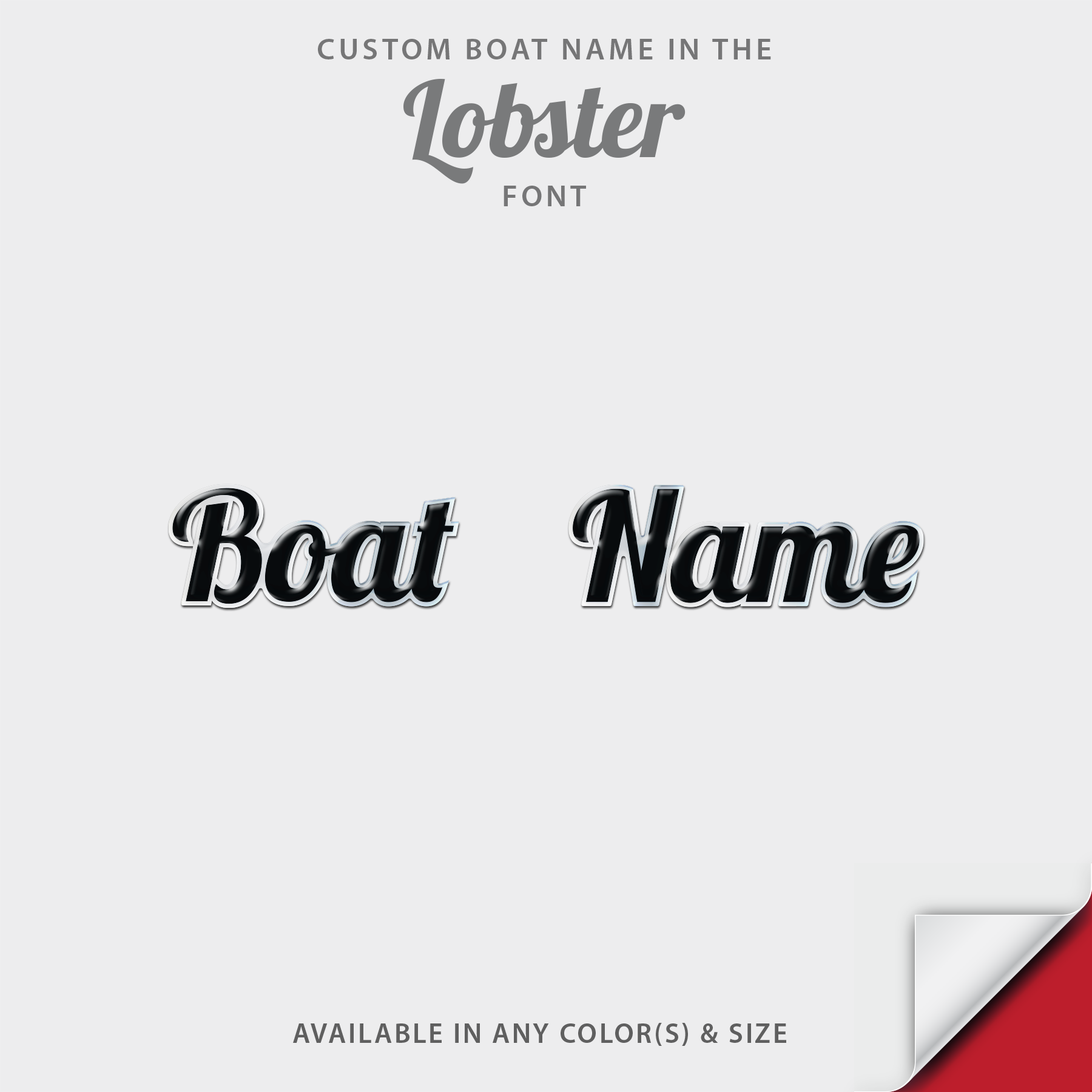 Lobster Domed Boat Name