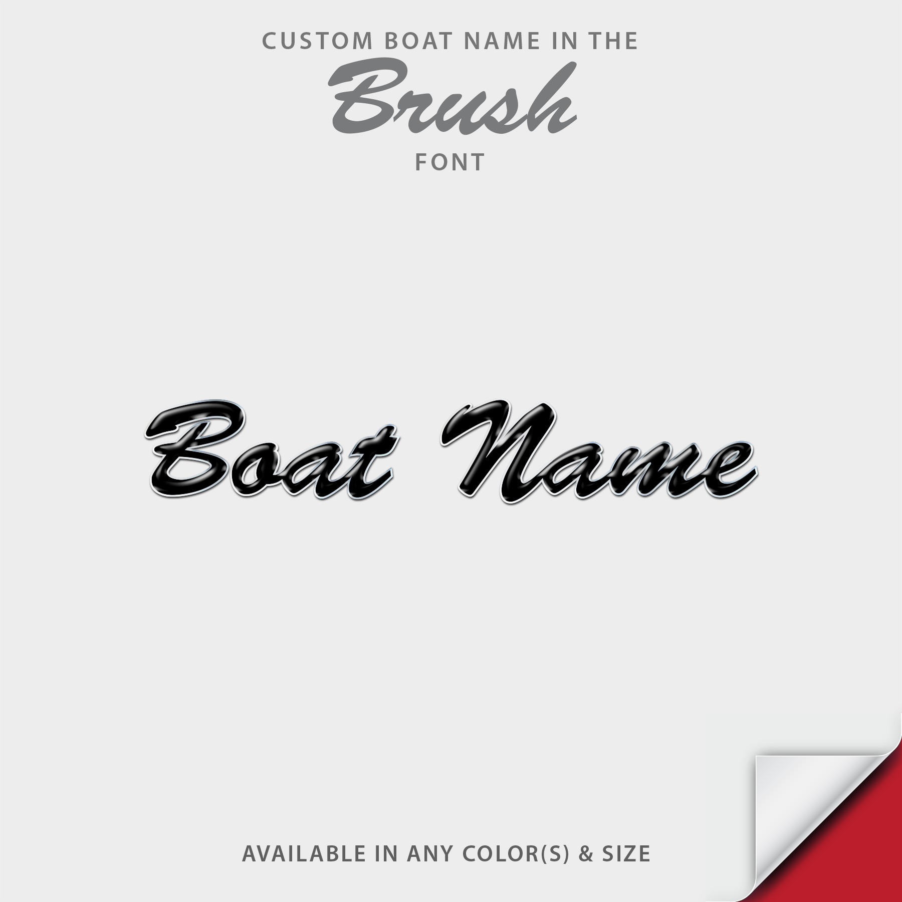 Brush Domed Boat Name