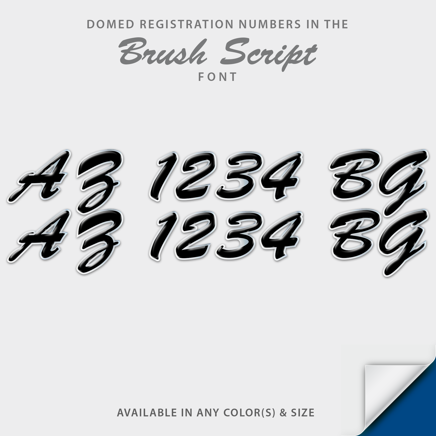Brush Script Domed Registration