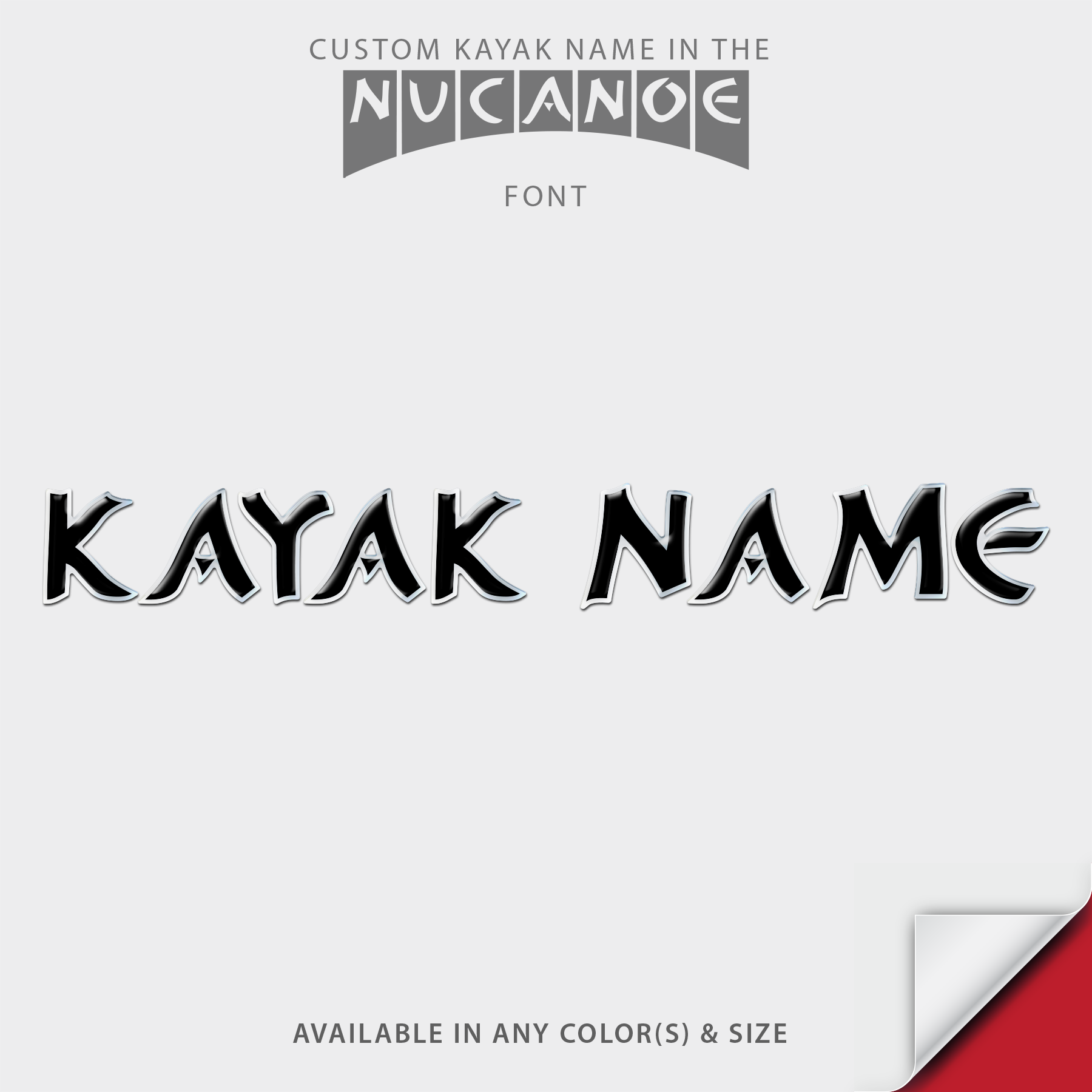 NuCanoe Custom Decal for Kayak or Canoe
