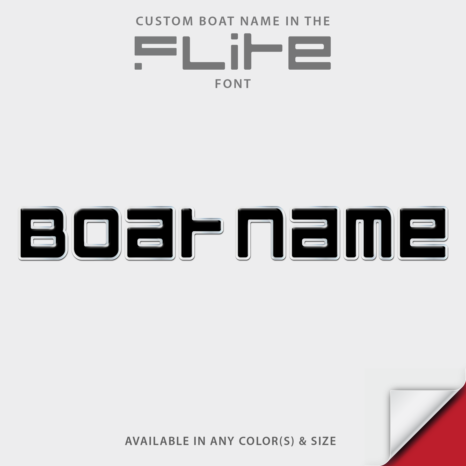 Flite Efoil Decal by Domed Numbers
