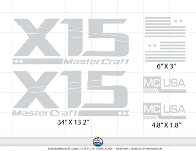 2006-2007 MasterCraft X15 Domed Boat Decals