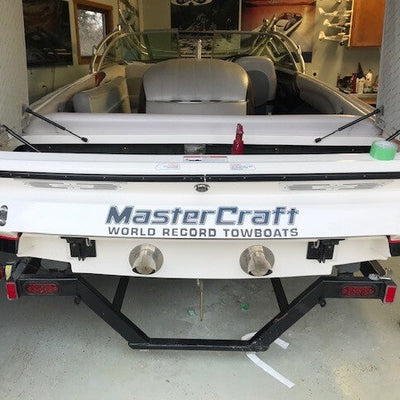 2001-2007 MasterCraft World Record Towboats with factory outlines Domed Transom Decal