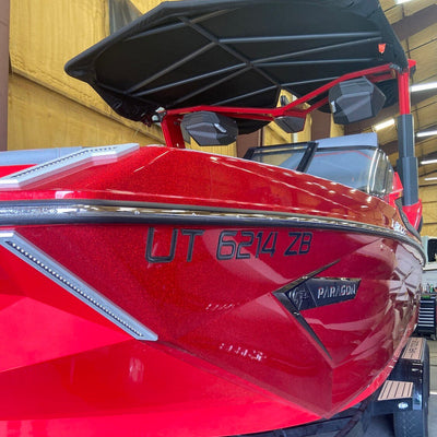 Nautique Paragon Black Chrome Registration by Domed Numbers