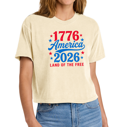 1776 America, Women’s Heavyweight Boxy Tee