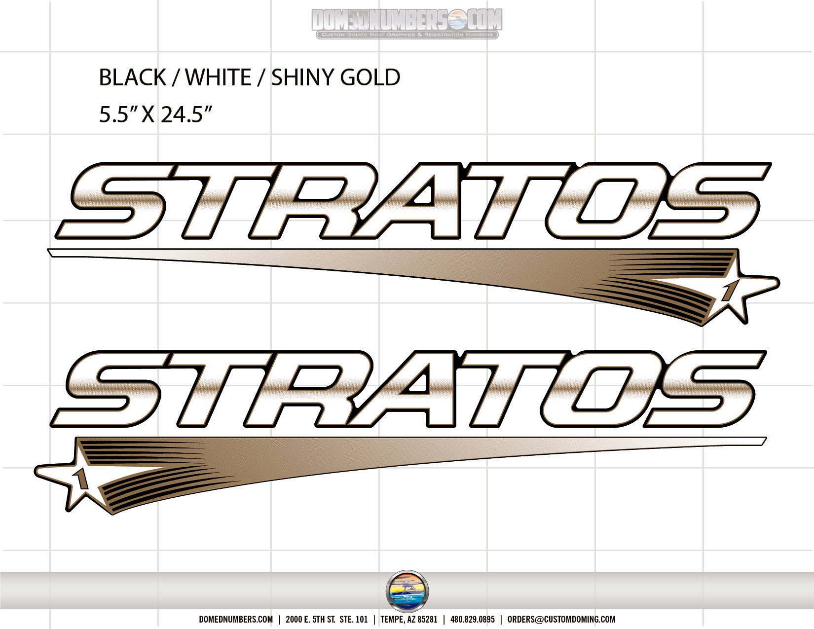 Stratos Boat Decal Set