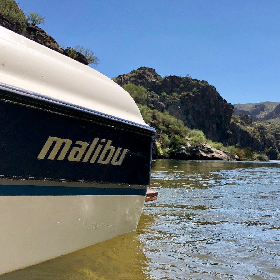 2001 2002 2003 2004 2005 Malibu Domed Boat Decal  Chrome