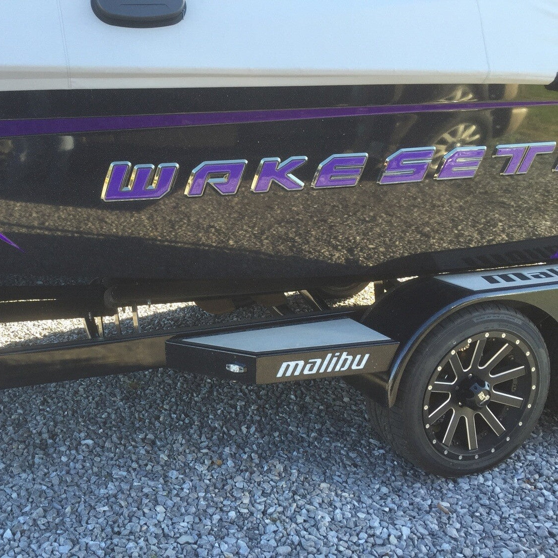 2015 2016 Malibu Boats Purple Metallic Decal Insert for Wakesetter Boat Emblem by Domed Numbers 1