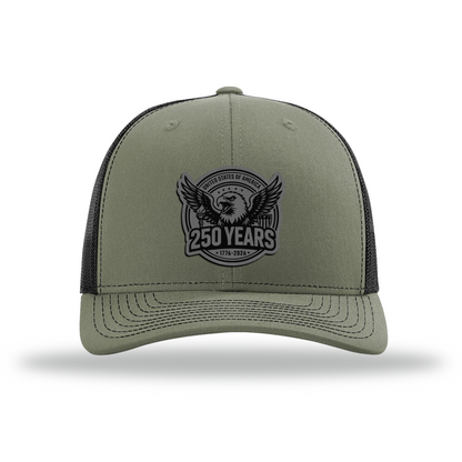 250 Eagle | Richardson 112 Leather Patch Hat